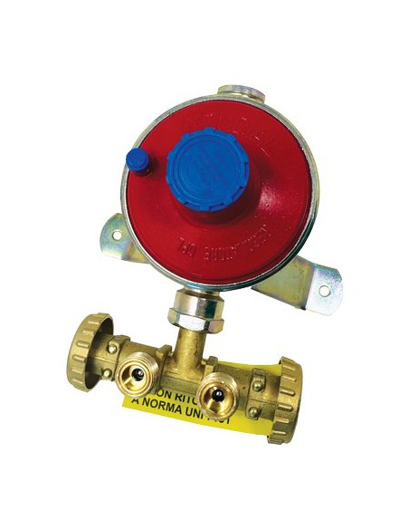 CENTRALINA MINI X 2 BOMBOLE GAS GPL REGOLATORE BP KG/H 10 + STAFFA + TASSELLI