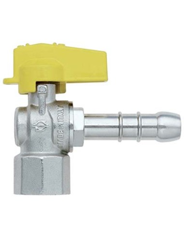 VALVOLA SFERA GAS A SQUADRA 585 BUGATTI OTTONE NICHELATO MM 13X1/2F