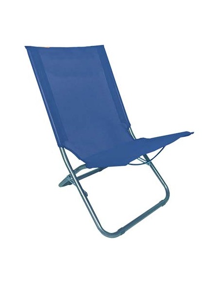 SPIAGGINA SUNNY DOMUS ACCIAIO/POLY BLU CM 42X63 H.CM 75