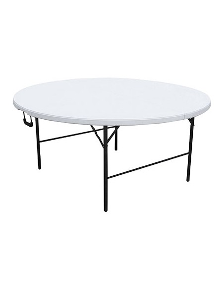 TAVOLO CATERING DOMUS HDPE BIANCO/ACCIAIO CM 160 H.CM 74
