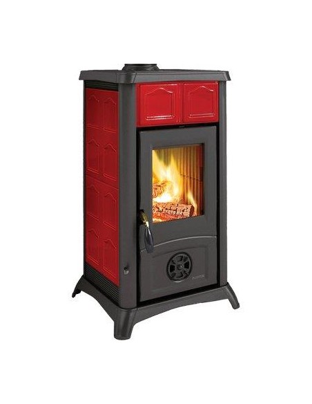 STUFA LEGNA GEMMA LA NORDICA BORDEAUX KW 6 MM 460X495 H.MM 840