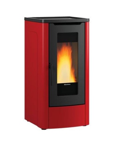 STUFA PELLET DAHIANA PLUS VFS EXTRAFLAME BORDEAUX KW 10 CANALIZZATA MM 525X602 H.MM 1080