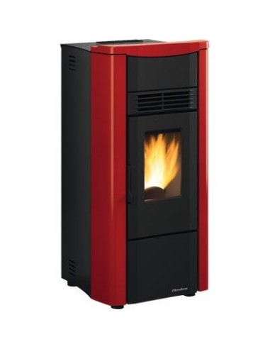 STUFA PELLET GIUSY PLUS EVO 2.0 EXTRAFLAME BORDEAUX KW 7,5 CANALIZZATA MM 498X504 H.MM 1022
