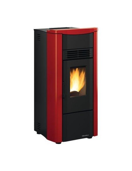STUFA PELLET GIUSY PLUS EVO 2.0 EXTRAFLAME BORDEAUX KW 7,5 CANALIZZATA MM 498X504 H.MM 1022