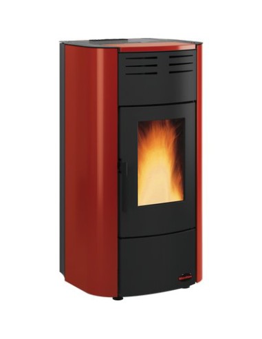 TERMO STUFA PELLET RAFFAELLA IDRO H15 EXTRAFLAME BORDEAUX KW 18,1 MM 633X626 H.MM 1176