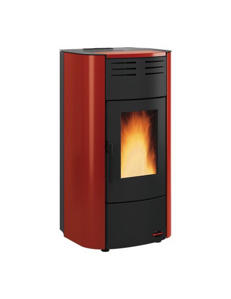 TERMO STUFA PELLET RAFFAELLA IDRO H15 EXTRAFLAME BORDEAUX KW 18,1 MM 633X626 H.MM 1176