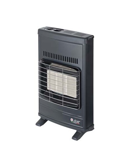 STUFA GAS METANO INFRAROSSI A PARETE ECO 42T SICAR GRIGIO VENTILATA WATT 4200 CM 43X15 H.CM 64