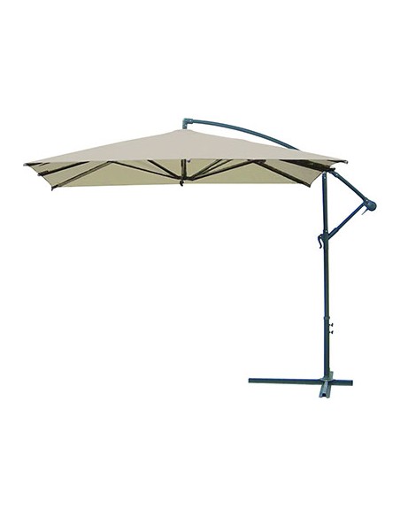 OMBRELLONE PALO LATERALE BANANA DOMUS ACCIAIO/POLY ECRU MM 48 MT 3X3