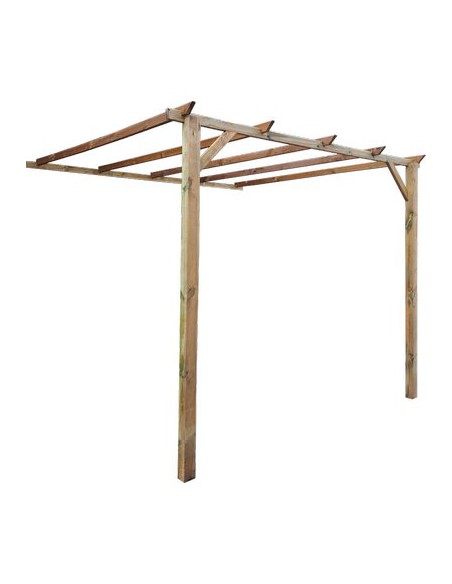 PERGOLA A MURO LEGNO EURO DOMUS PINO IMPREGNATO MT 2,8X3 H.MT 2,3