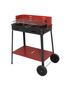 BARBECUE IN ACCIAIO 504.50 C/RUOTE 50X35X80 CM