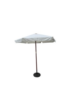 C OMBRELLONE IN LEGNO PALO 38 NAURU D2,5M BIANCO