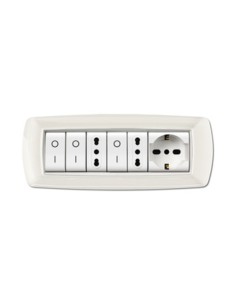 PLACCA LIFE LIVING PLAST BIANCO 7P CORNICE BIANCO