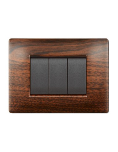 PLACCA LIFE Q LIVING PLAST LEGNO SCURO  7P