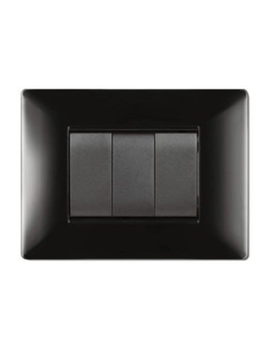 PLACCA LIFE Q LIVING PLAST NERO         3P