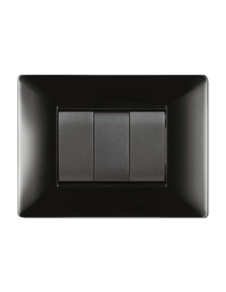 PLACCA LIFE Q LIVING PLAST NERO         3P