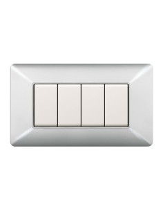 PLACCA EASY MATIX ALLUMINIO CHIARO 4P