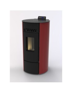 C STUFA PELLET ROUND ARGE 9 BORDEAUX