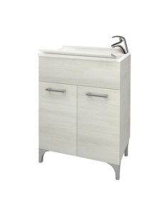 LAVATOIO LEGNO 60X50 CM ROVERE BIANCO