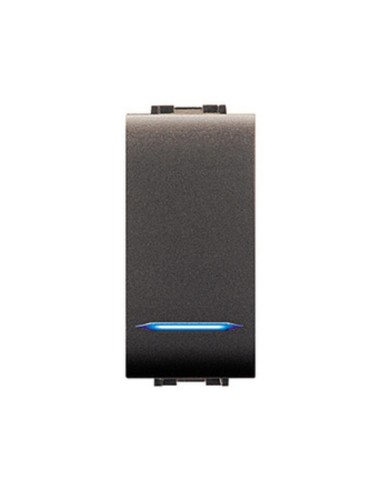 LIFE 4018 PULSANTE UNIPOLARE ILLUMIN.LE GRIGIO AN
