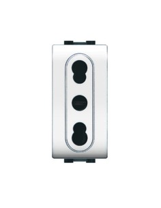 LIFE 4045 WH PRESA BIVALENTE BIANCO