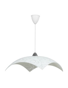 LAMPADA SOSP MARILENA 50 1XE27 VETRO LASTRA BIANCO