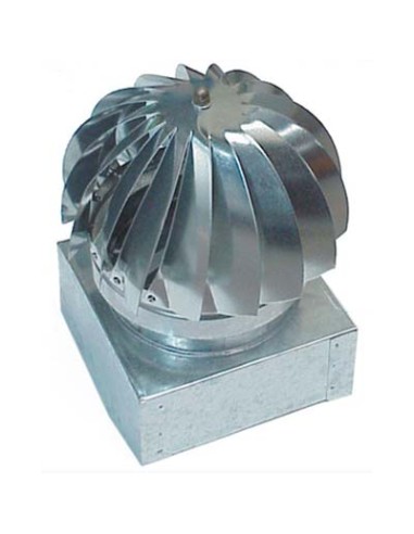 VENTOLINO GIREVOLE BASE QUADRA ZINCATO CM 22X22