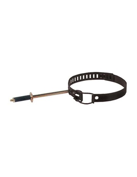 COLLARE REGGITUBO CLASSIC NERO OPACO CM 10/15 + TASSELLO