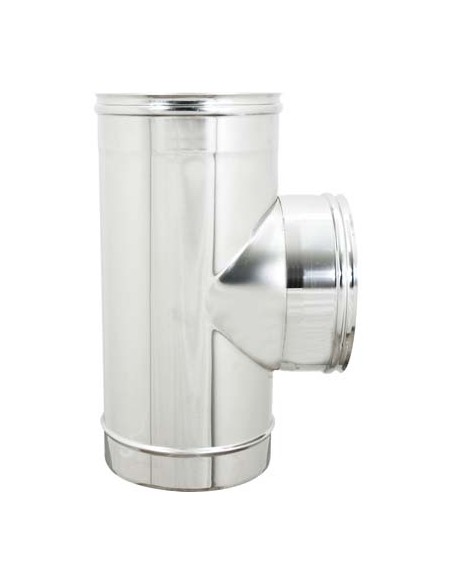TUBO A TEE 90° MFF ACCIAIO INOX AISI 304 CM  8