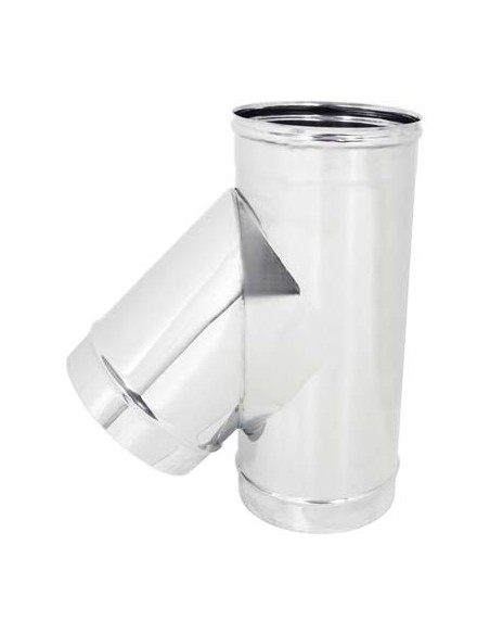TUBO A TEE 135° MMF ACCIAIO INOX AISI 304 CM 20