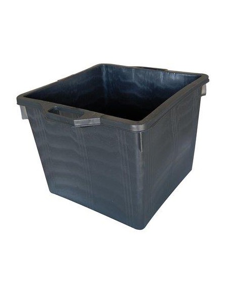 MASTELLONE QUADRATO NERO ICS LDPE LT 60 CM 48X48 H.CM 37 + MANICI
