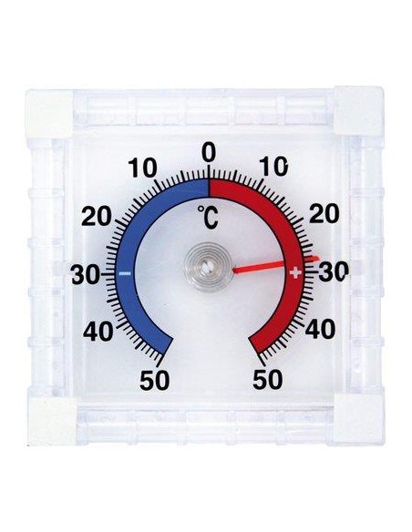 TERMOMETRO FINESTRA THERM32 VELAMP PP TRASPARENTE -50/+50°C  CM 7,5X7,5