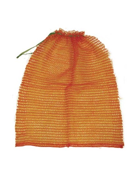 SACCO RASCHEL A RETE PP ARANCIO/ROSSO CM 40X60 PORTATA KG 10-20