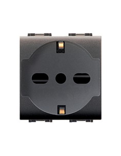 LIFE 4050 PRESA BIPASSO SCHUKO GRIGIO ANTRACITE