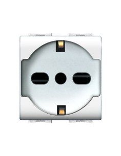LIFE 4050 WH PRESA SCHUKO BIPASSO BIANCO