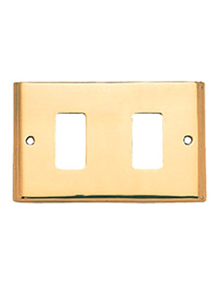 PLACCA COPRIFRUTTI COTTALI OTTONE POSTI 2 MM 125X74 MAGIC/VENUS