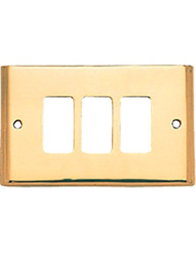 PLACCA COPRIFRUTTI COTTALI OTTONE POSTI 3 MM 125X74 MAGIC/VENUS