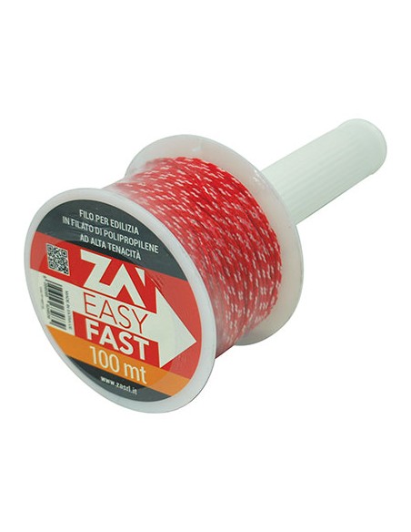 FILO EDILIZIA BIANCO/ROSSO +RIAVVOLGITORE PPL MT 100