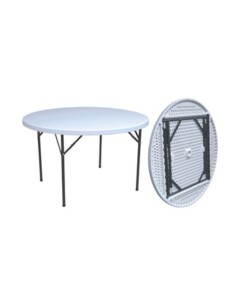 C TAVOLO IN ACCIAIO E HDPE PIEGHEVOLE D 152CM