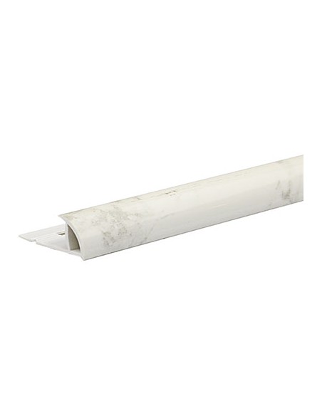 PROFILO JOLLY ECORONDMARM ARCANSAS PVC MARMO BIANCO CARRARA MM 10X24 H.CM 250