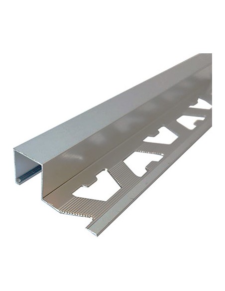 PROFILO JOLLY ALUSQUARE ARCANSAS ALLUM ARGENTO LUX MM 12,5X27 H.CM 250