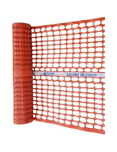 RETE PROTEZIONE CANTIERE LAVORI IN CORSO TENAX GR 150/MQ H.CM 180 ML 50