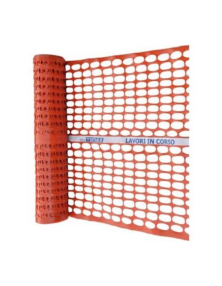 RETE PROTEZIONE CANTIERE LAVORI IN CORSO TENAX GR 150/MQ H.CM 180 ML 50