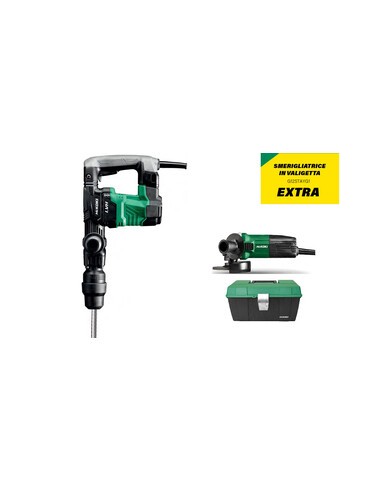 HIKOKI MARTELLO DEMOLITORE H41MB2+SMERIGL G12STA