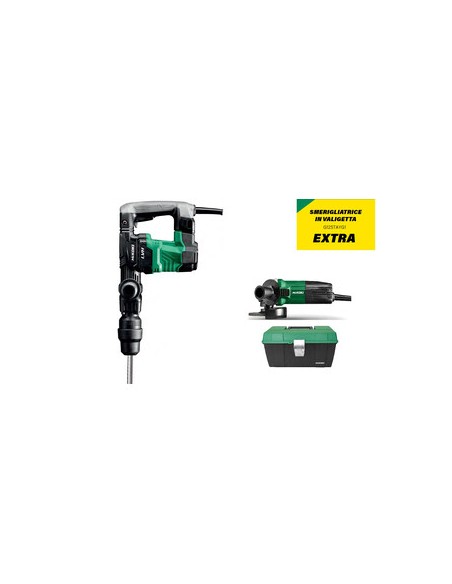 HIKOKI MARTELLO DEMOLITORE H41MB2+SMERIGL G12STA