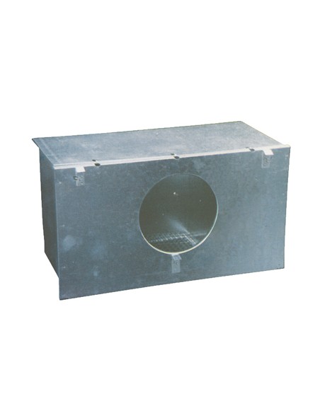 NIDO ESTERNO X GABBIA CONIGLI OMZ ACCIAIO ZINC CM 45X24 H.CM 25