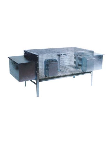GABBIA CONIGLI ACCESSORIATA OMZ ACCIAIO ZINC CM 160X50 H.CM 60