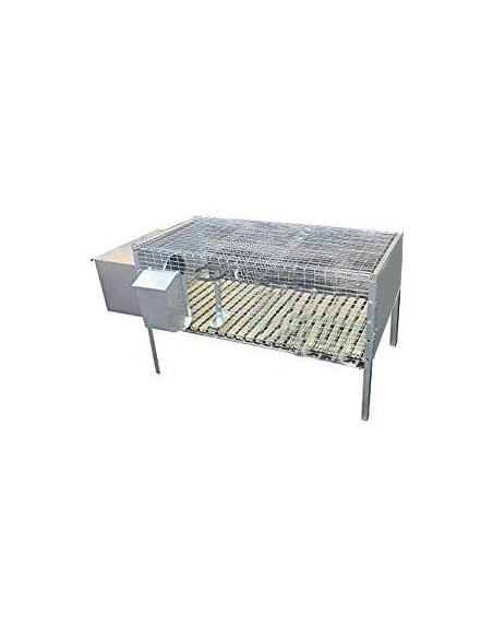 GABBIA X CONIGLI 1 FATTRICE ACCIAIO ZINCATO CM 100X50 H.CM 60