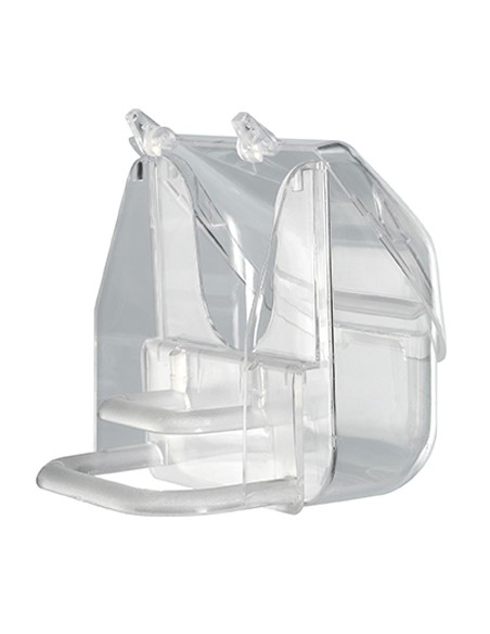 MANGIATOIA + POSATOIO X GABBIA UCCELLI FERPLAST CM 9X9 H.CM 9