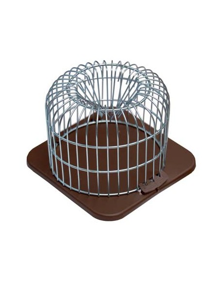 TRAPPOLA TOPI ROTONDA FONDO PLASTICA/ACCIAIO ZINC CM 12X12
