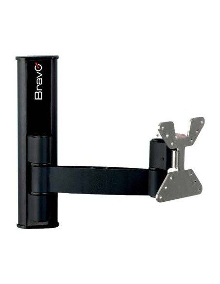 SUPPORTO TV PIATTA LCD 2 BRAVO ACCIAIO VERNICIATO NERO 10"/30" KG 20
